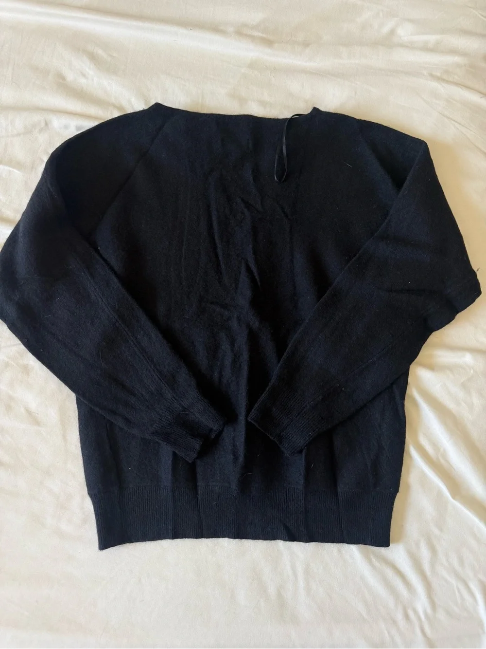 MOSSIMO DUTTI | Wool Cashmere Black Crewneck Sweater | S